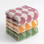 Brown Thickened and Enlarged Cotton Hand Towels - 3 Pack (34x74cm) - Soft and Absorbent Bath Towels for Adults - Home &
