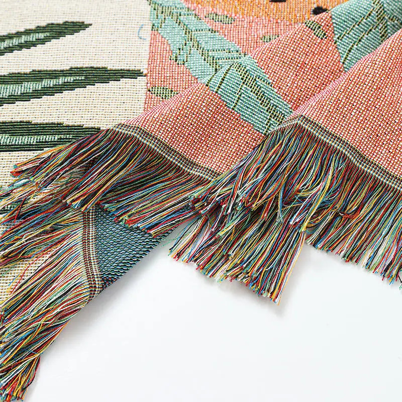 Buddhist Monastery INS-Style Illustrated Line Blanket - Multi-Use Design - Home & Garden > Bedding > Blankets & Throws
