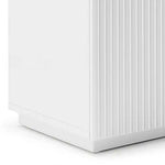 Buffet Ceramic Table Top MDF Cabinet Storage Stainless Steel In White - Furniture > Dining > Buffets & Sideboards