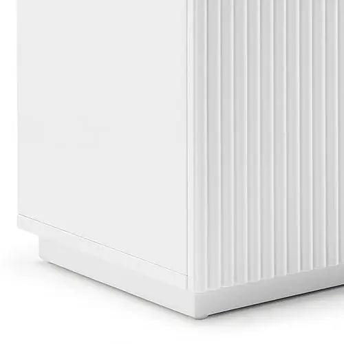 Buffet Ceramic Table Top MDF Cabinet Storage Stainless Steel In White - Furniture > Dining > Buffets & Sideboards