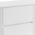 Buffet Ceramic Table Top MDF Cabinet Storage Stainless Steel In White - Furniture > Dining > Buffets & Sideboards