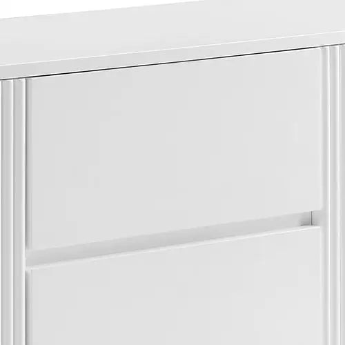 Buffet Ceramic Table Top MDF Cabinet Storage Stainless Steel In White - Furniture > Dining > Buffets & Sideboards