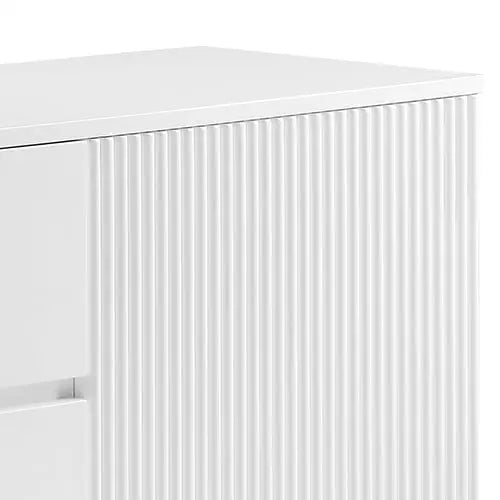 Buffet Ceramic Table Top MDF Cabinet Storage Stainless Steel In White - Furniture > Dining > Buffets & Sideboards