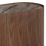Buffet MDF Melamine Interior Storage In Dark Walnut colour - Furniture > Dining > Buffets & Sideboards