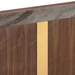 Buffet MDF Melamine Interior Storage In Dark Walnut colour - Furniture > Dining > Buffets & Sideboards
