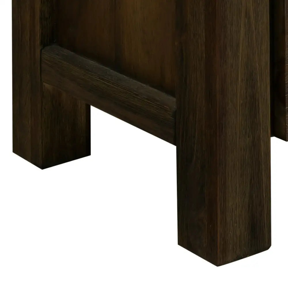 Buffet Sideboard in Chocolate Colour Constructed with Solid Acacia Wooden Frame Storage with Drawers - Furniture >