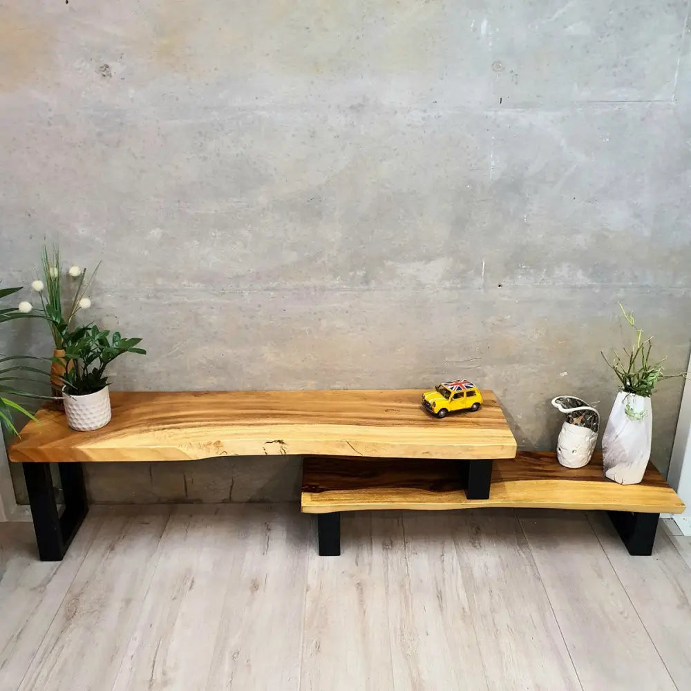 Bungalow Raintree Wood Adjustable Length TV Entertainment Unit [1.6m to 2.5m] - Home & Garden > Decor