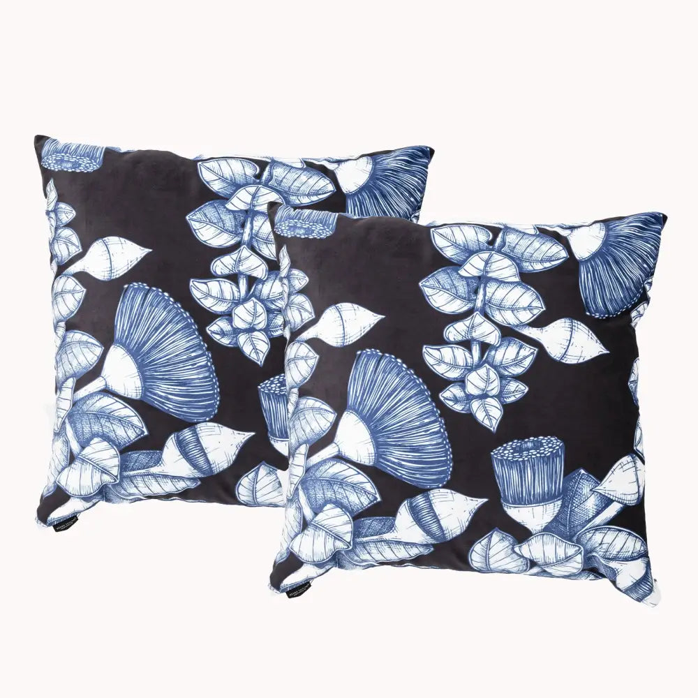 Bush Land Twin Pack Poly Velvet Printed Cushion by Renee Taylor - Home & Garden > Decor > Cushions & Throws