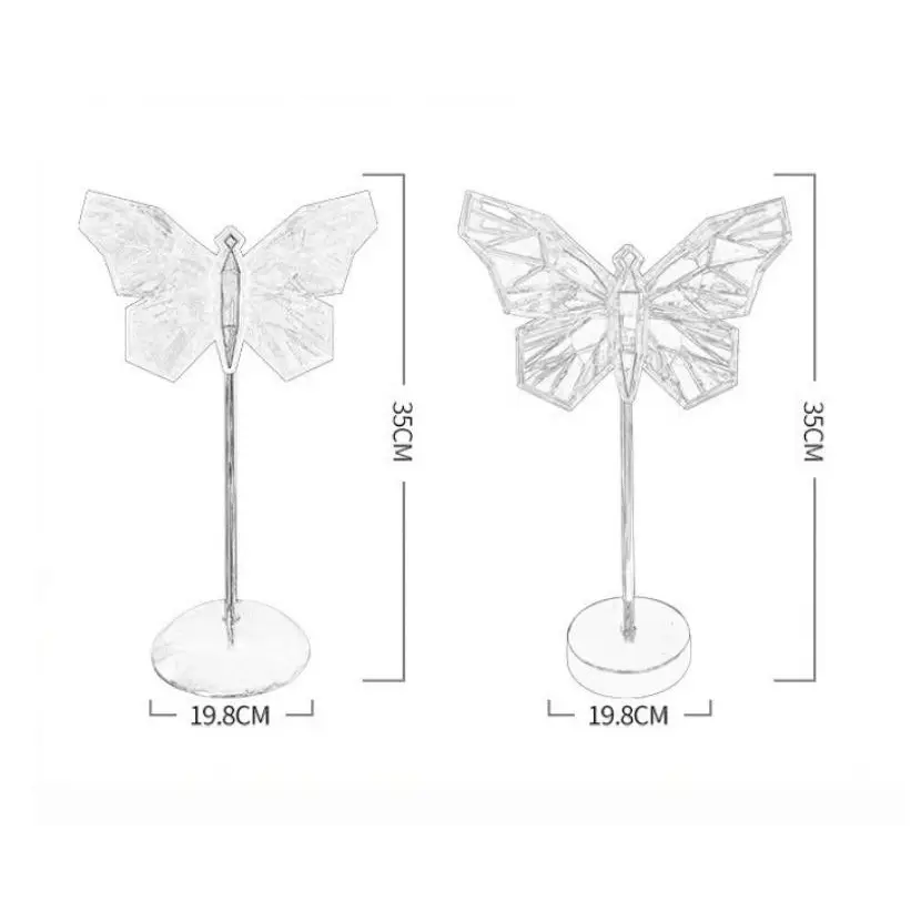 Butterfly LED Night Light - Creative Crystal Design for Ambient Lighting - Home & Garden > Lighting > Table Lamps