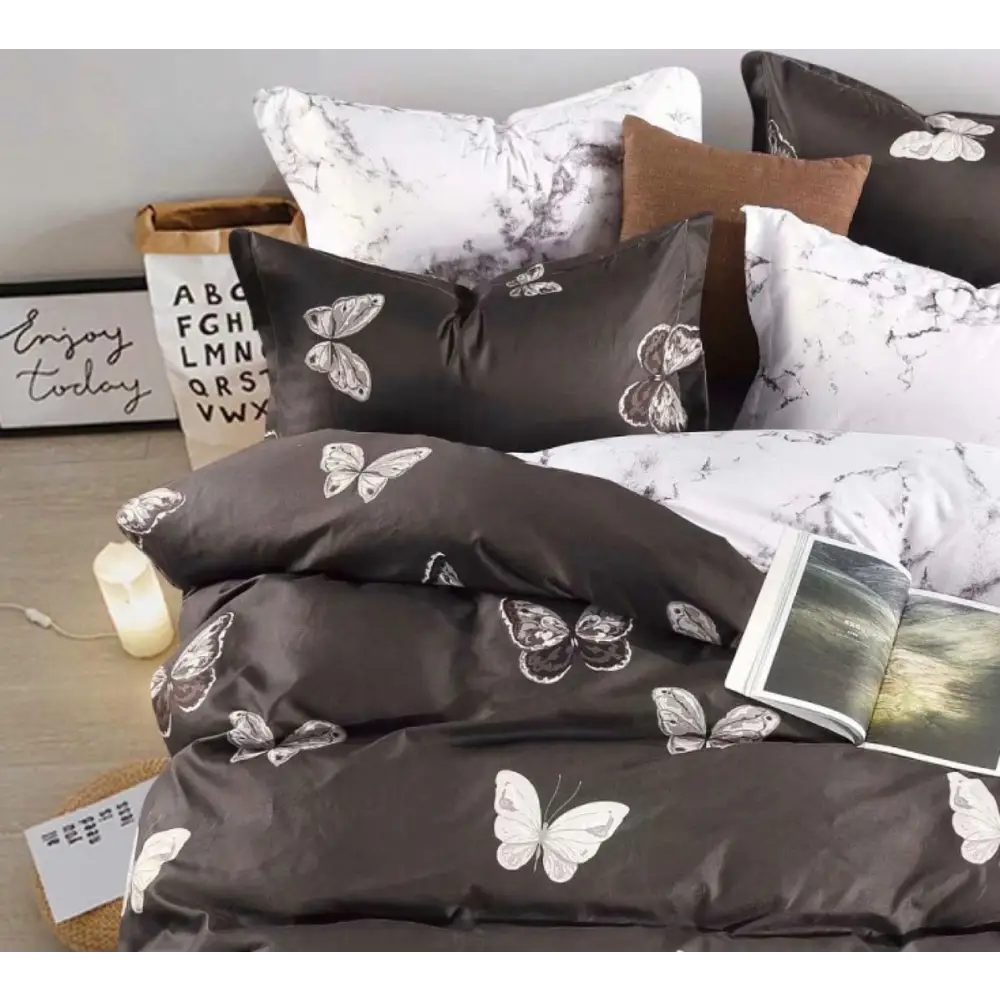 Butterfly Super King Size Quilt/Duvet Cover Set - Home & Garden > Bedding > Duvet Covers