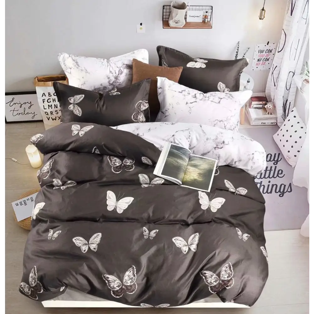 Butterfly Super King Size Quilt/Duvet Cover Set - Home & Garden > Bedding > Duvet Covers