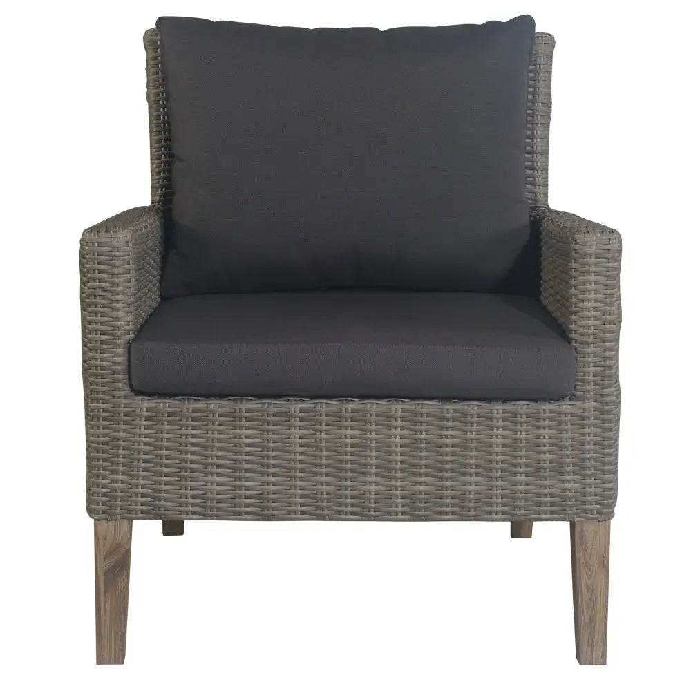 Byron 3pc Rattan Outdoor Sofa Set 2 Seater Wicker Lounge 2 Arm Chair - Furniture > Outdoor