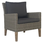Byron 4pc Rattan Outdoor Sofa Set 2 Seater Wicker Lounge Grey Coffee Table - Furniture > Outdoor