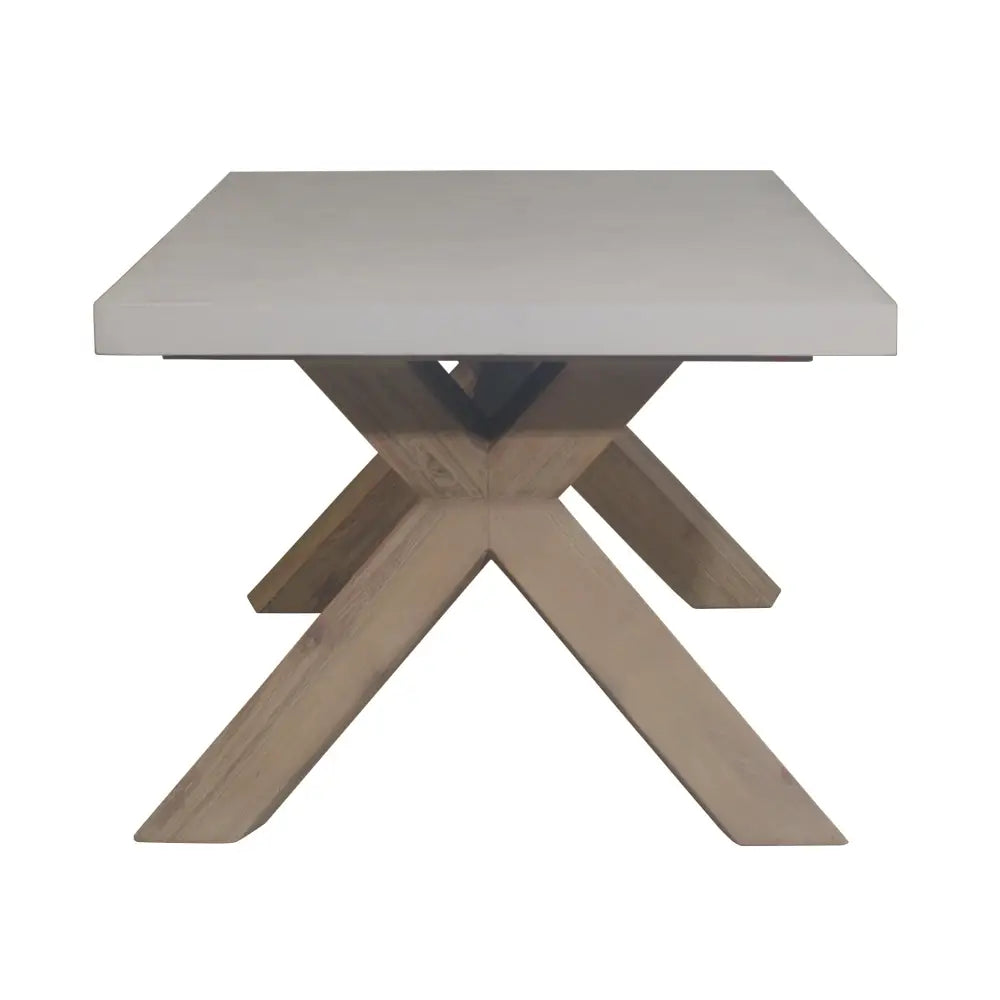 Byron Outdoor PolyCement Top Coffee Table White - Furniture > Outdoor