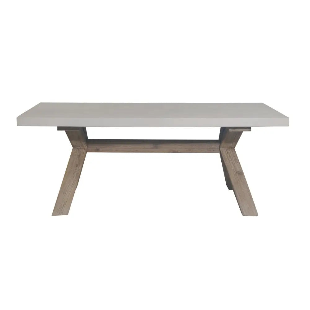 Byron Outdoor PolyCement Top Coffee Table White - Furniture > Outdoor
