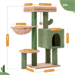 Cactus Cat Tree with Condo and Hammock - Pet Care > Cat Supplies > Cat Furniture