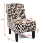 Cafe Lounge Couch Ramie Cotton Fabric Accent Dining Relax Chair Pub Seating Brown New - Furniture > Dining > Kitchen &