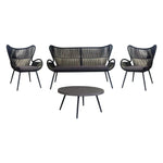 Cairns 4pc Outdoor Sofa Set with Cement Top Coffee Table - Furniture > Outdoor