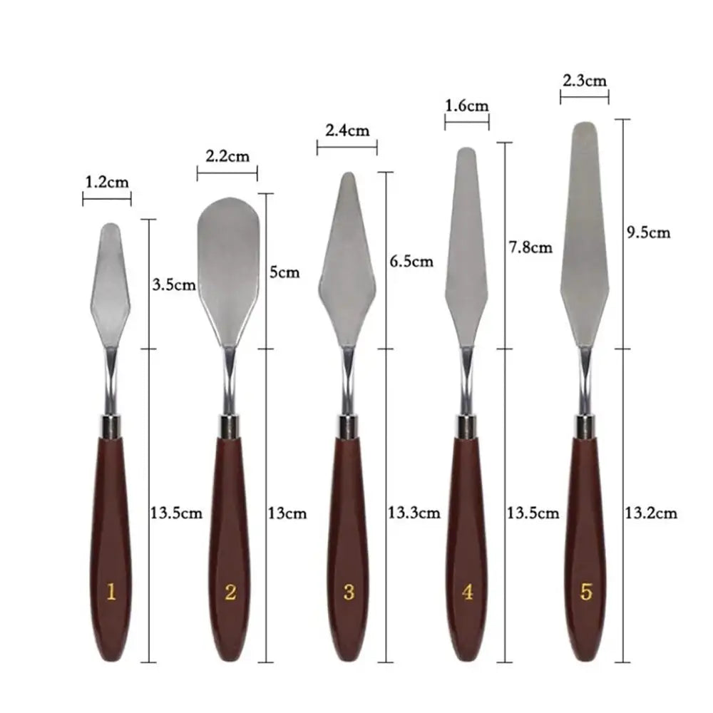 Cake Cream Spatula 5 Pcs/Set Stainless Steel Frosting Spatula Baking Pastry Tools - Home & Garden > Kitchenware