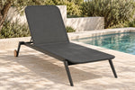 Calista charcoal sun lounge beside a pool