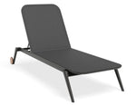 Calista sun lounge in Charcoal with no headrest