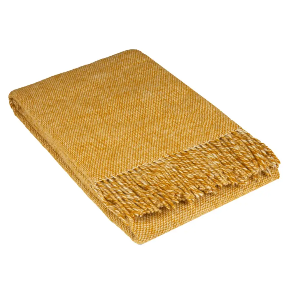Cambridge Throw - 100% NZ Wool - Mustard - Home & Garden > Decor