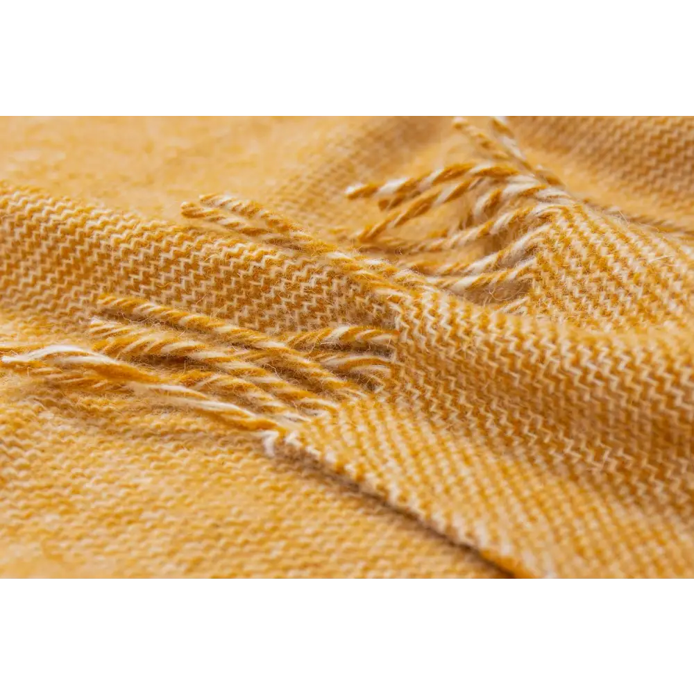 Cambridge Throw - 100% NZ Wool - Mustard - Home & Garden > Decor