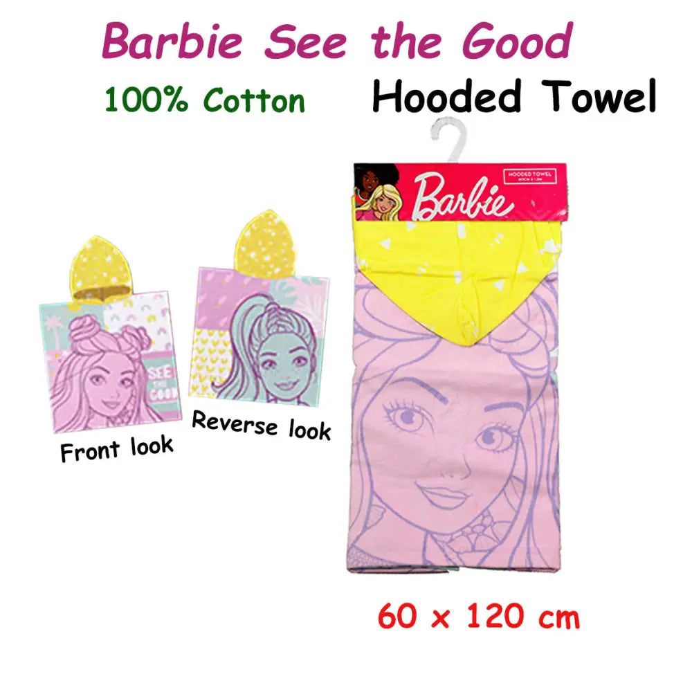 Caprice Barbie See the Good Cotton Hooded Licensed Towel 60 x 120 cm - Home & Garden > Bathroom Accessories