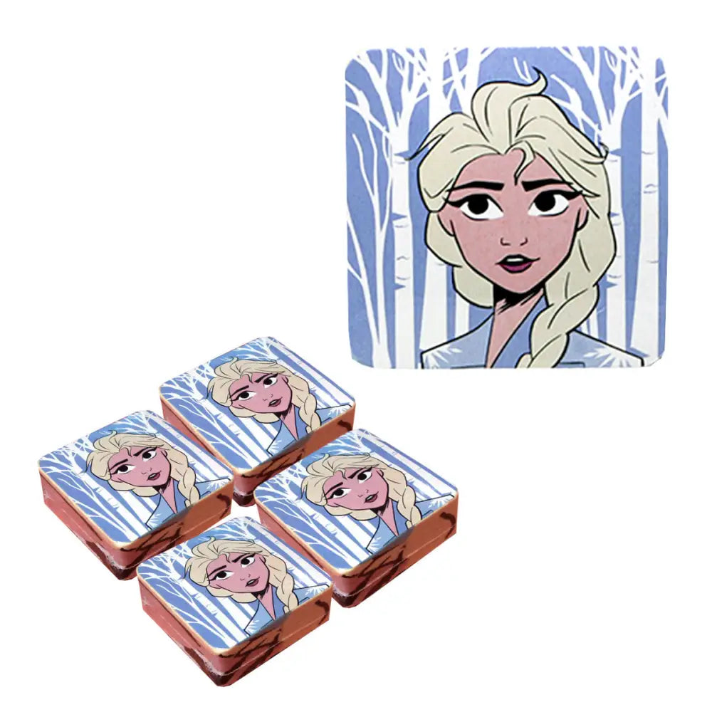 Caprice Frozen Elsa Set of 4 Cotton Licensed Magic Facewashers 30 x 30 cm - Home & Garden > Bathroom Accessories