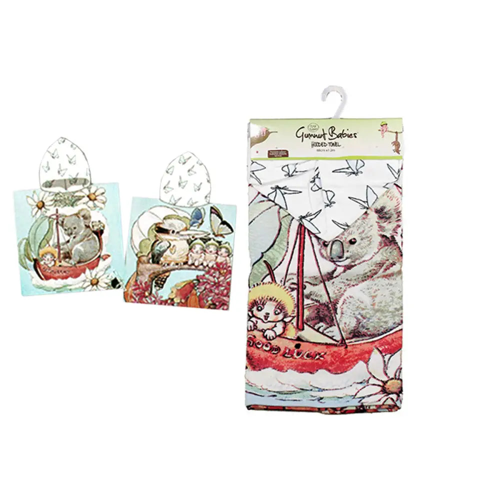 Caprice Gumnut Babies Cotton Hooded Licensed Towel 60 x 120 cm - Home & Garden > Bathroom Accessories