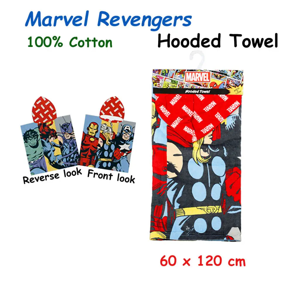 Caprice Marvel Revengers Cotton Hooded Licensed Towel 60 x 120 cm - Home & Garden > Bathroom Accessories