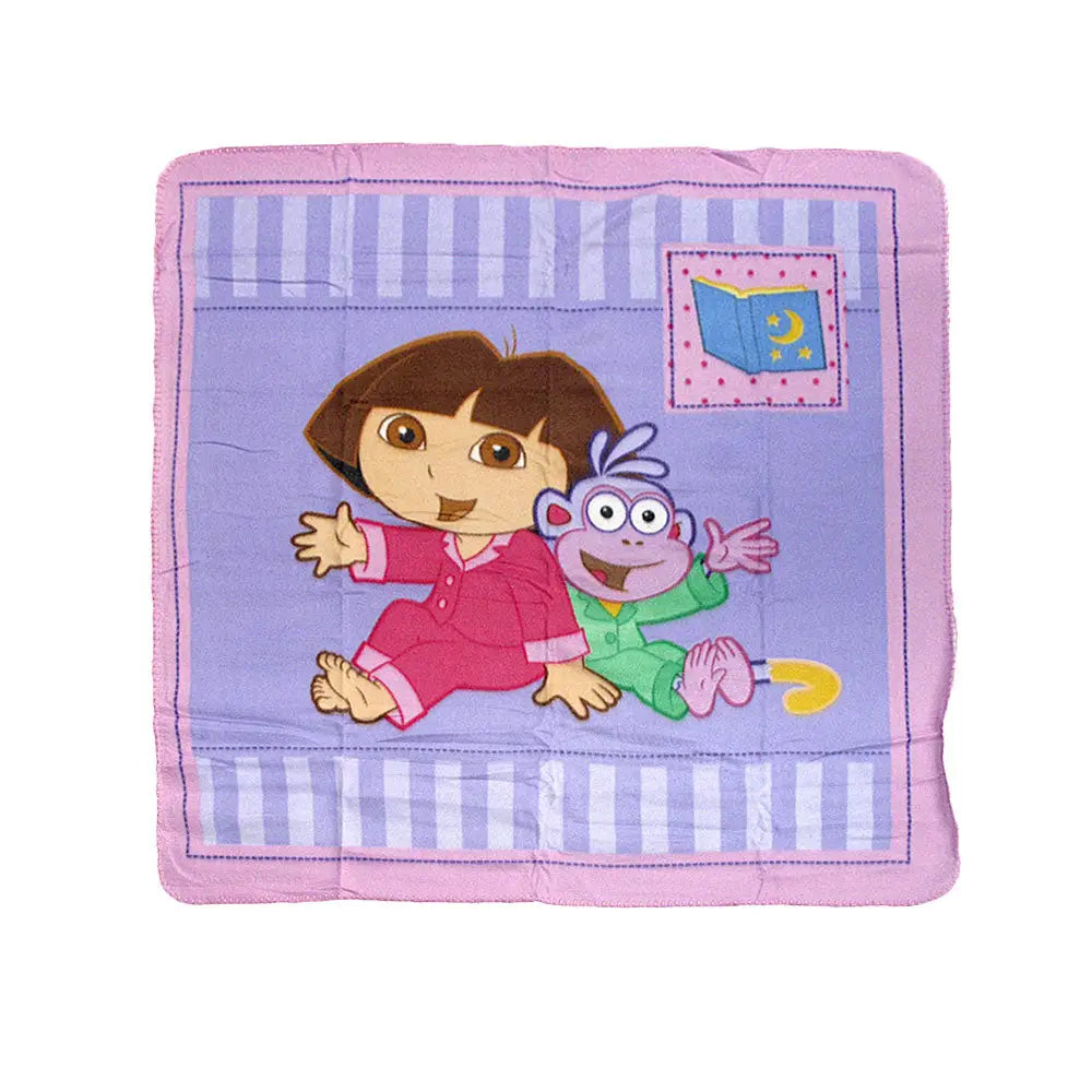 Caprice Polar Fleece Throw Rug Dora Explorer with Monkey 100 x 100 cm - Home & Garden > Bedding