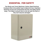 Carbon Steel Electrical Enclosure Box IP65 Wall Mount 400 x 300 x 200 mm - Furniture > Office