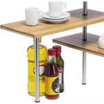 CARLA HOME 3 Tier Corner Shelf Kitchen Spice Rack Organiser with Hooks for Home Storage & Organisation - Home & Garden