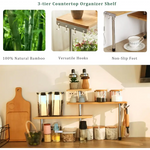 CARLA HOME 3 Tier Corner Shelf Kitchen Spice Rack Organiser with Hooks for Home Storage & Organisation - Home & Garden