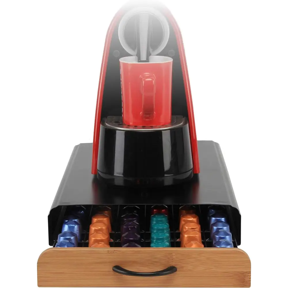 CARLA HOME Coffee Pods Holder Storage Drawer Compatible with 60 Nespresso Pods for Kitchen Storage & Organisation