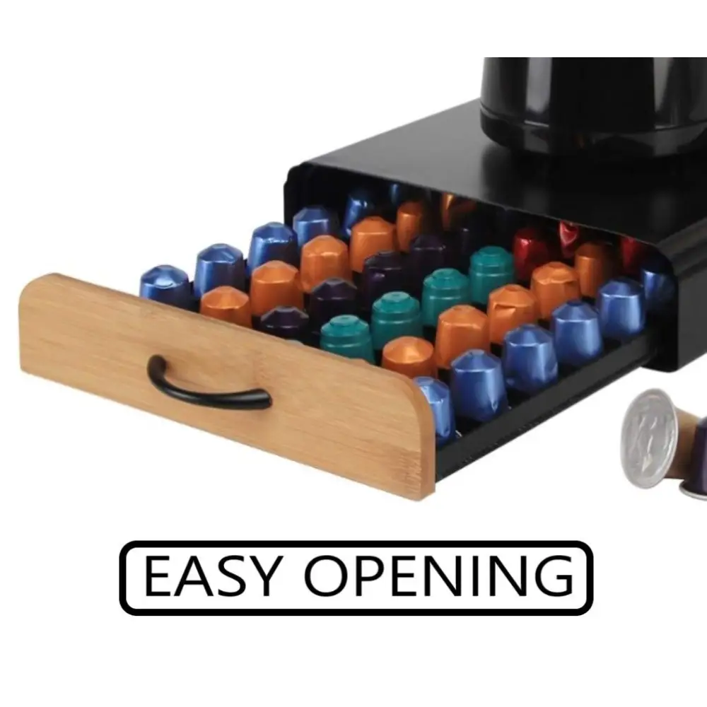 CARLA HOME Coffee Pods Holder Storage Drawer Compatible with 60 Nespresso Pods for Kitchen Storage & Organisation