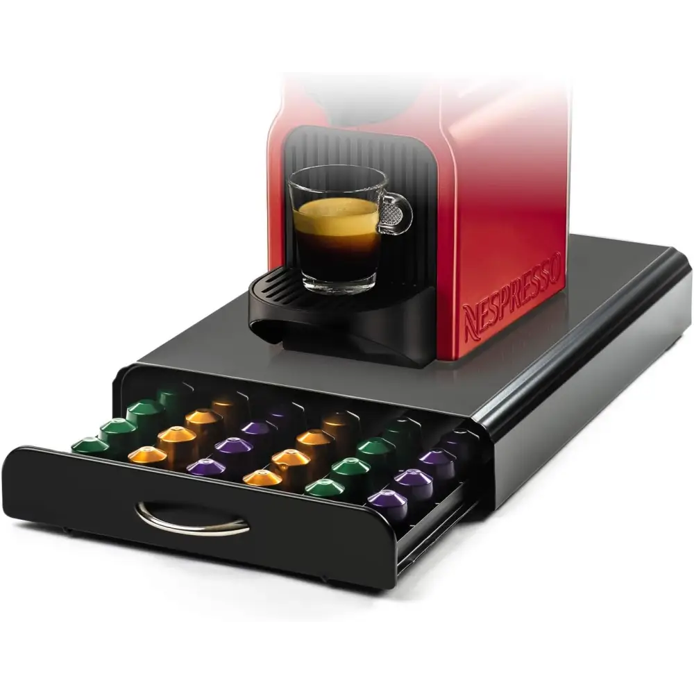 CARLA HOME Coffee Pods Holder Storage Drawer Compatible with 60 Nespresso Pods for Kitchen Storage & Organisation