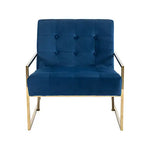 Carman Arm Chair Blue Velvet - Furniture > Bar Stools & Chairs > Arm Chairs & Recliners