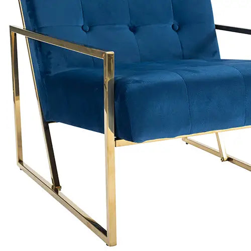 Carman Arm Chair Blue Velvet - Furniture > Bar Stools & Chairs > Arm Chairs & Recliners