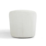 Carrie White Boucle Swivel Chair - Furniture > Living Room