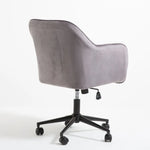 Casa Decor Arles Velvet Office Chair Mid Back Swivel Height Adjustable Grey - Furniture > Office > Office & Desk Chairs