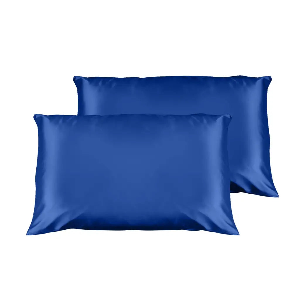 Casa Decor Luxury Satin Pillowcase Twin Pack Size With Gift Box Luxury - Navy Blue - Home & Garden > Bedding