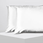 Casa Decor Luxury Satin Pillowcase Twin Pack Size With Gift Box Luxury - White - Home & Garden > Bedding