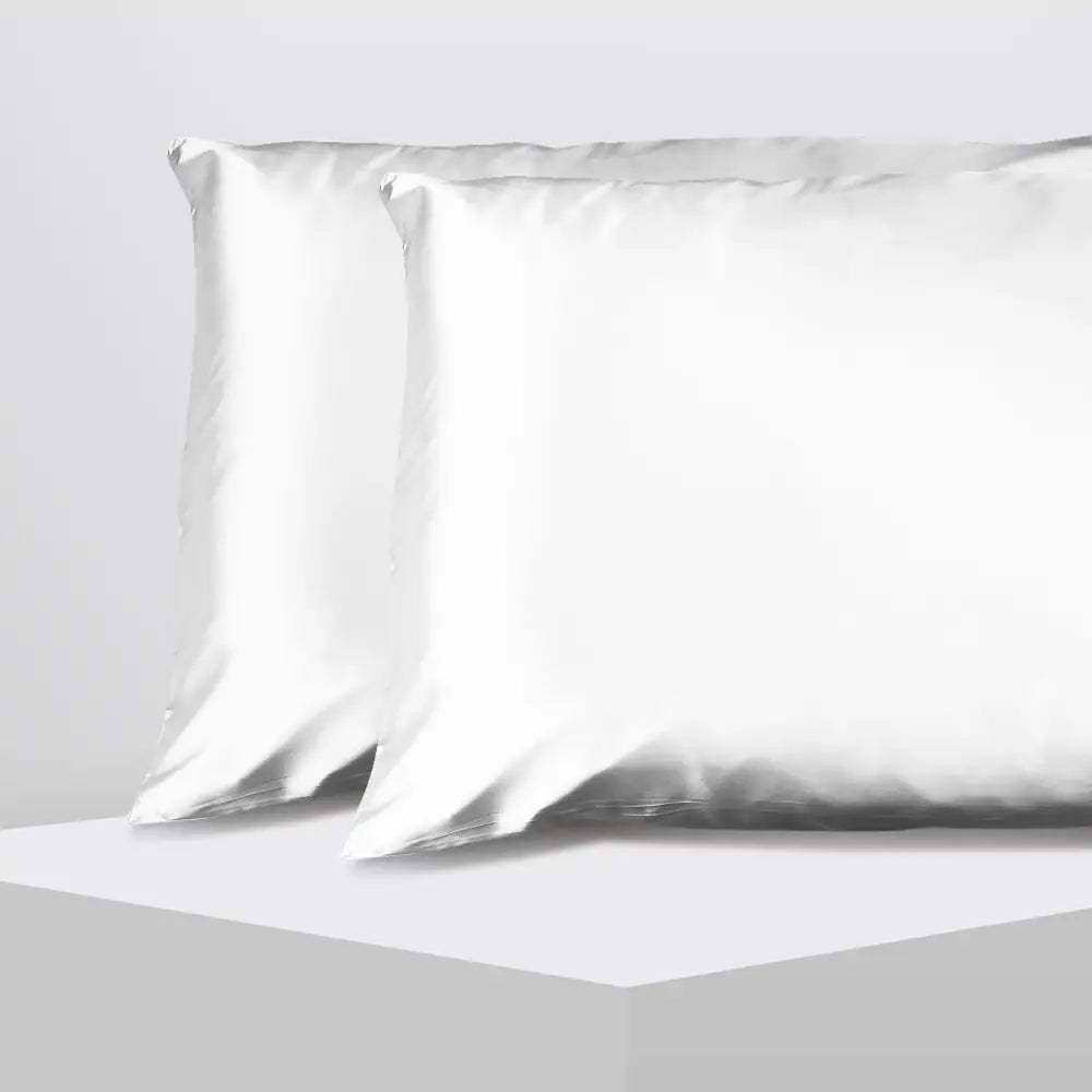 Casa Decor Luxury Satin Pillowcase Twin Pack Size With Gift Box Luxury - White - Home & Garden > Bedding