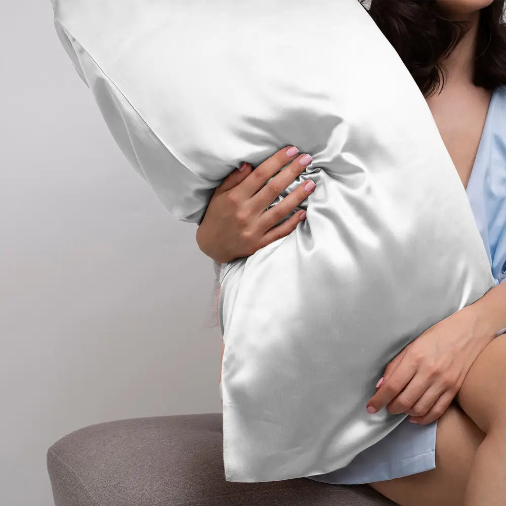 Casa Decor Luxury Satin Pillowcase Twin Pack Size With Gift Box Luxury - White - Home & Garden > Bedding