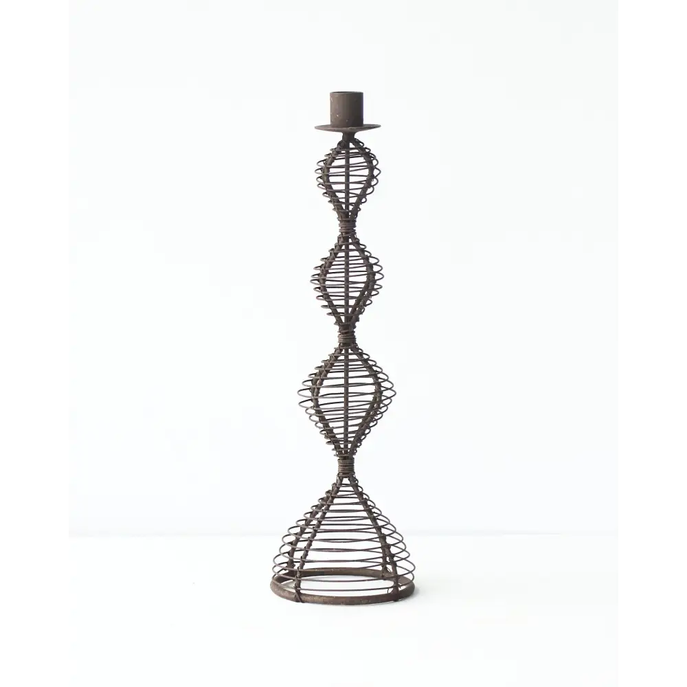 casa-verde-wire-candlestick-dakar-antique-rust-30cm - Home & Garden > Decor > Candle Accessories