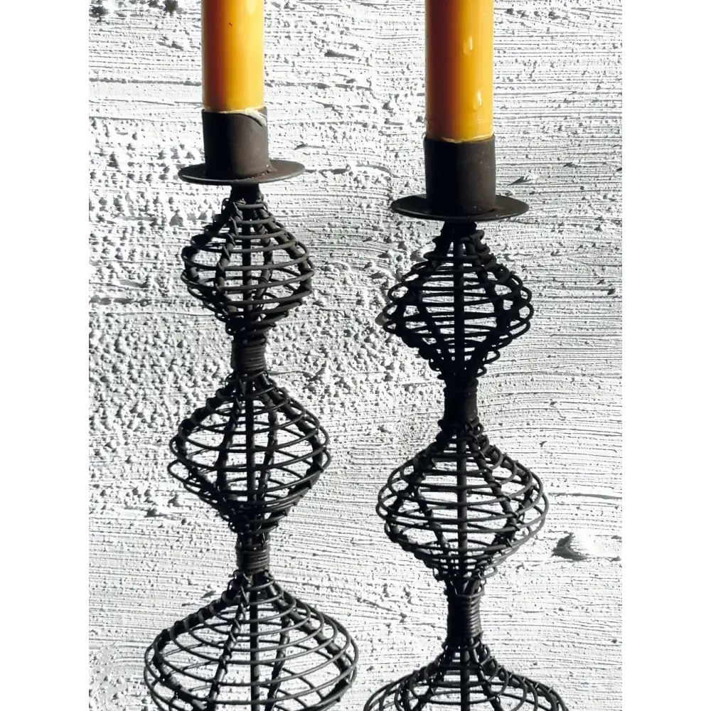 casa-verde-wire-candlestick-dakar-antique-rust-30cm - Home & Garden > Decor > Candle Accessories