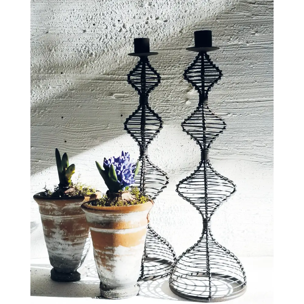 casa-verde-wire-candlestick-dakar-antique-rust-30cm - Home & Garden > Decor > Candle Accessories