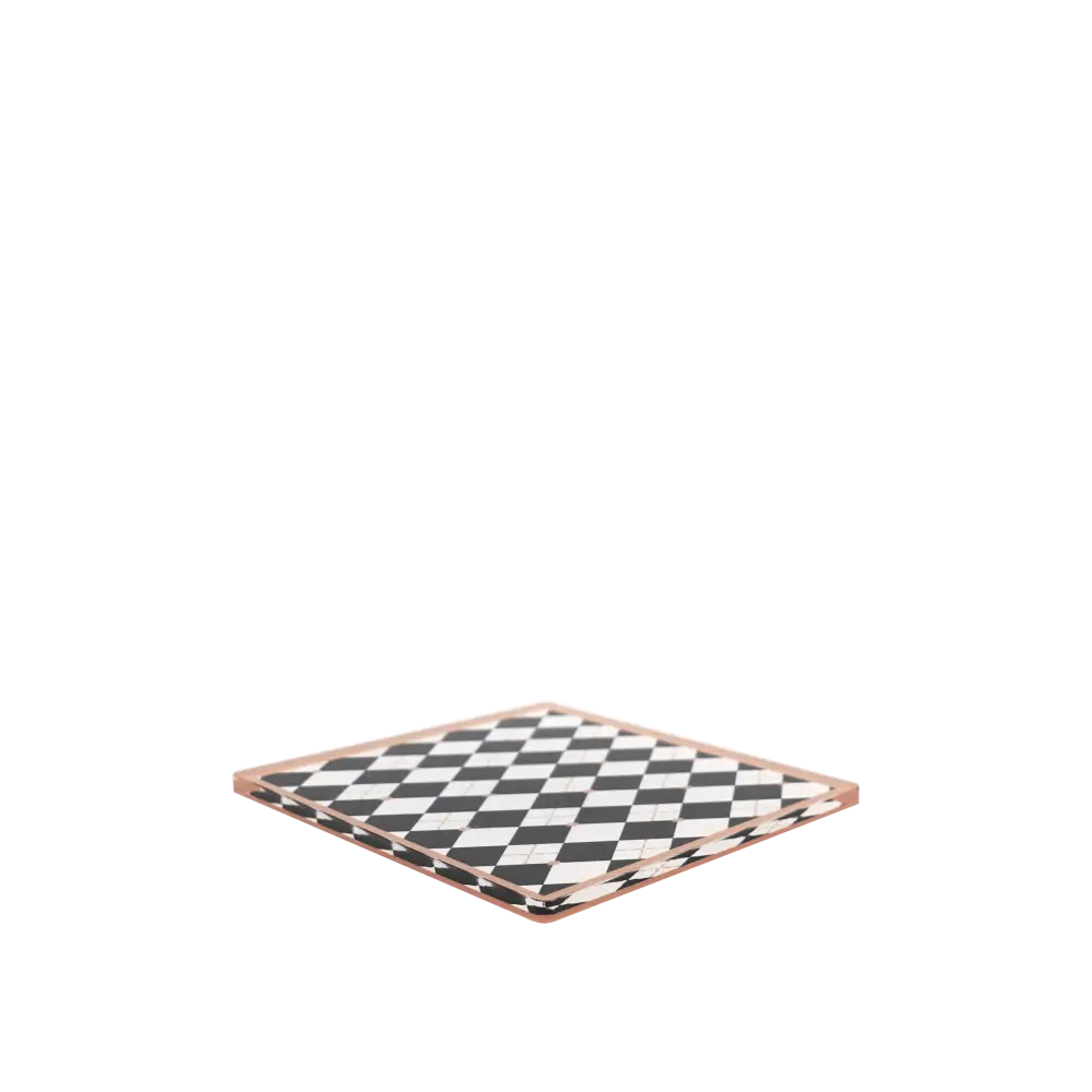 Cassette Checkboard Coaster black - Home & Garden > Decor